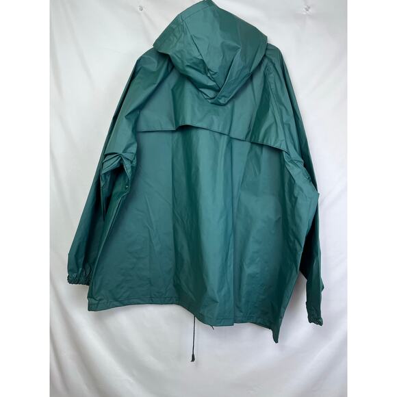 Gander Mountain Men's Size 2XL Green Long Sleeve Hooded Zip/Snap Up Rain Jacket - Picture 5 of 10